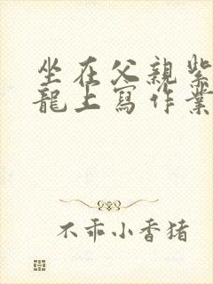 坐在父亲紫色大龙上写作业