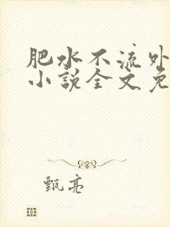 肥水不流外人田小说全文免费阅读1