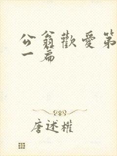 公翁欢爱第三十一篇