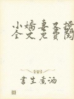 小娇妻又撩又甜全文免费阅读