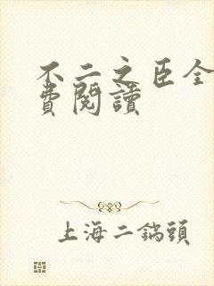 不二之臣全文免费阅读