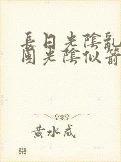 长日光阴乱作一团光阴似箭必读