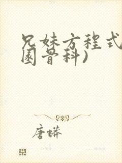 兄妹方程式(校园骨科)