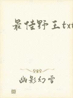最佳野王txt