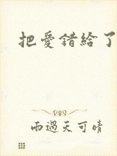 把爱错给了你