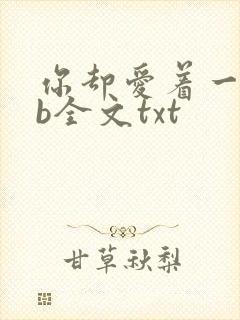 你却爱着一个sb全文txt