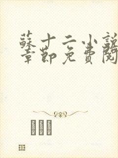 苏十二小说最新章节免费阅读全文