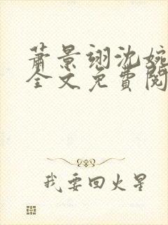 萧景翊沈婉小说全文免费阅读