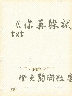 《你再躲试试》txt