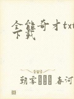 全能奇才txt下载