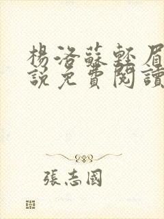 杨洛苏轻眉笔小说免费阅读