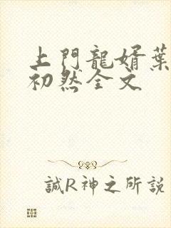 上门龙婿叶辰萧初然全文
