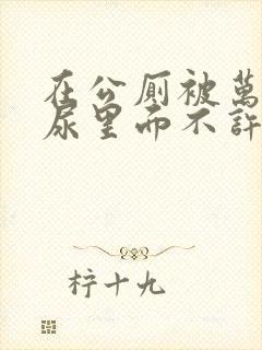 在公厕被万人c尿里面不许漏