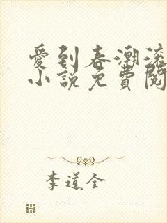 爱到春潮滚滚来小说免费阅读