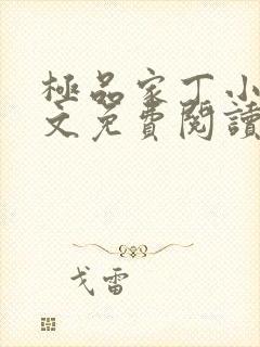 极品家丁小说全文免费阅读