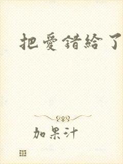 把爱错给了你