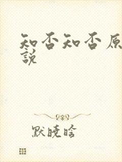 知否知否原著小说