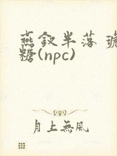 燕钗半落 琥珀糖(npc)