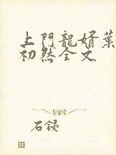 上门龙婿叶辰萧初然全文