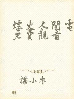 烟火人间电视剧免费观看