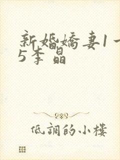 新婚娇妻1一25李晶