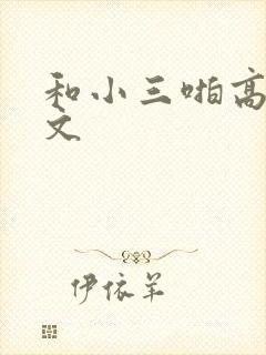 和小三啪高辣h文