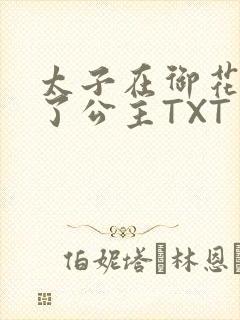 太子在御花园要了公主TXT