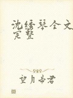 沈绣琴全文阅读完整