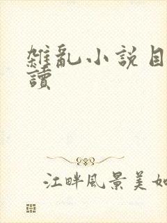 杂乱小说目录阅读