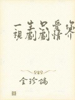 一生只爱你 电视剧剧情介绍