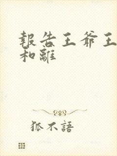 报告王爷王妃要和离