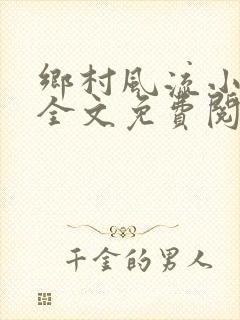 乡村风流小傻子全文免费阅读