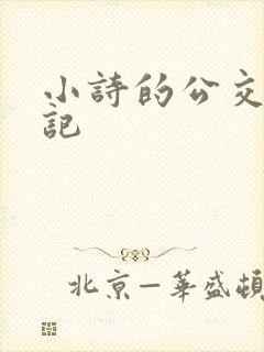 小诗的公交车日记