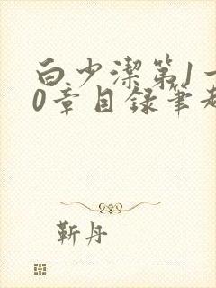 白少洁第1一40章目录笔趣阁