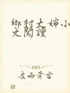 乡村大婶小说全文阅读