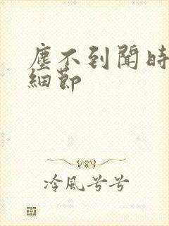 尘不到闻时顶腰细节