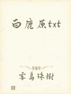 白鹿原txt