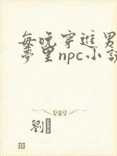 每晚穿进男神的梦里npc小说