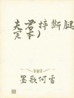 夫君摔断腿后(完本)