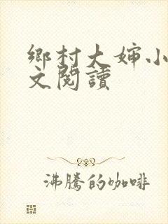 乡村大婶小说全文阅读