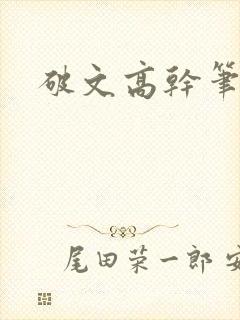 破文高干笔趣阁