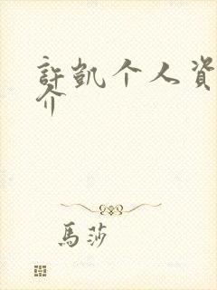 许凯个人资料简介封面