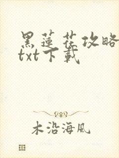 黑莲花攻略手册txt下载