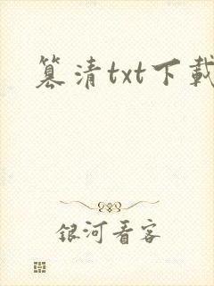 篡清txt下载