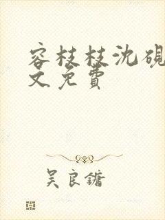 容枝枝沈砚书全文免费