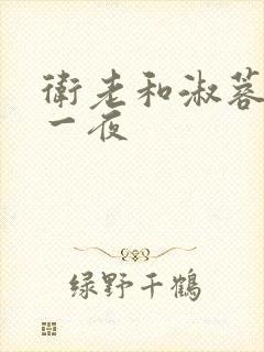 卫老和淑蓉销魂一夜