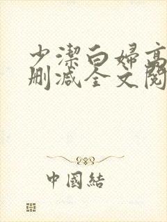 少洁白妇高义无删减全文阅读