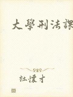 大学刑法课