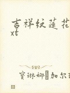 吉祥纹莲花楼txt