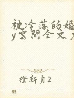 被冷落的婚姻by云间全文免费笔趣阁